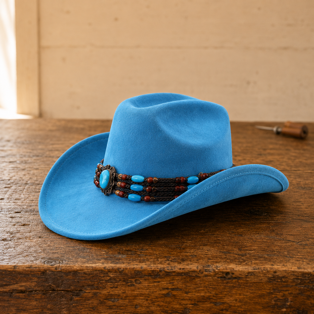 The Durango – Turquoise Beaded Cowboy Hat