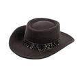 The Jackson – Patterned Band Wool Gambler Hat