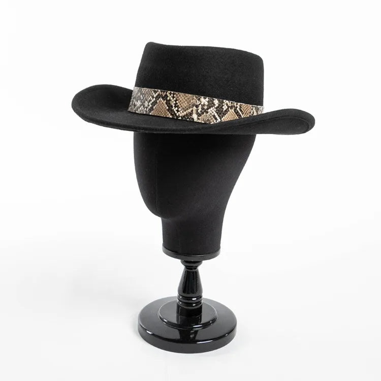 The Jackson – Patterned Band Wool Gambler Hat