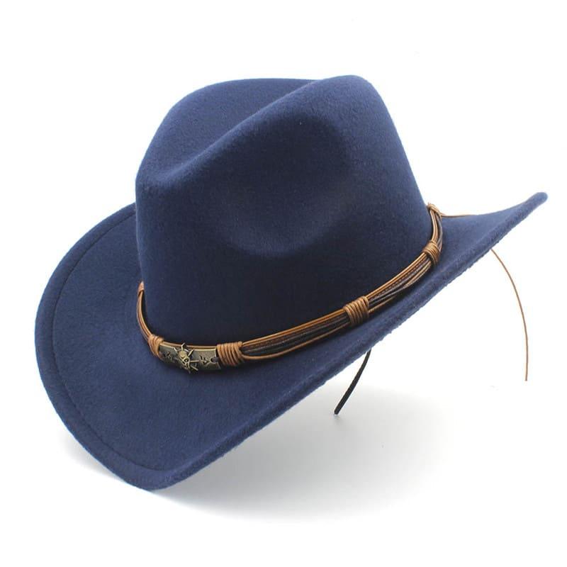 The Livingston – Black Wool Braided Band Cowboy Hat