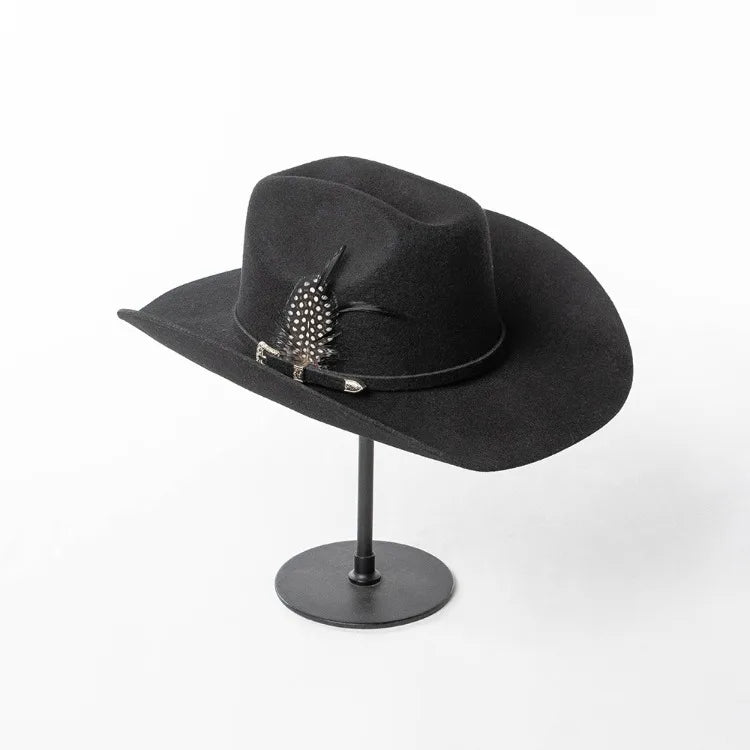 The El Paso – White Feather Band Wool Cowboy Hat