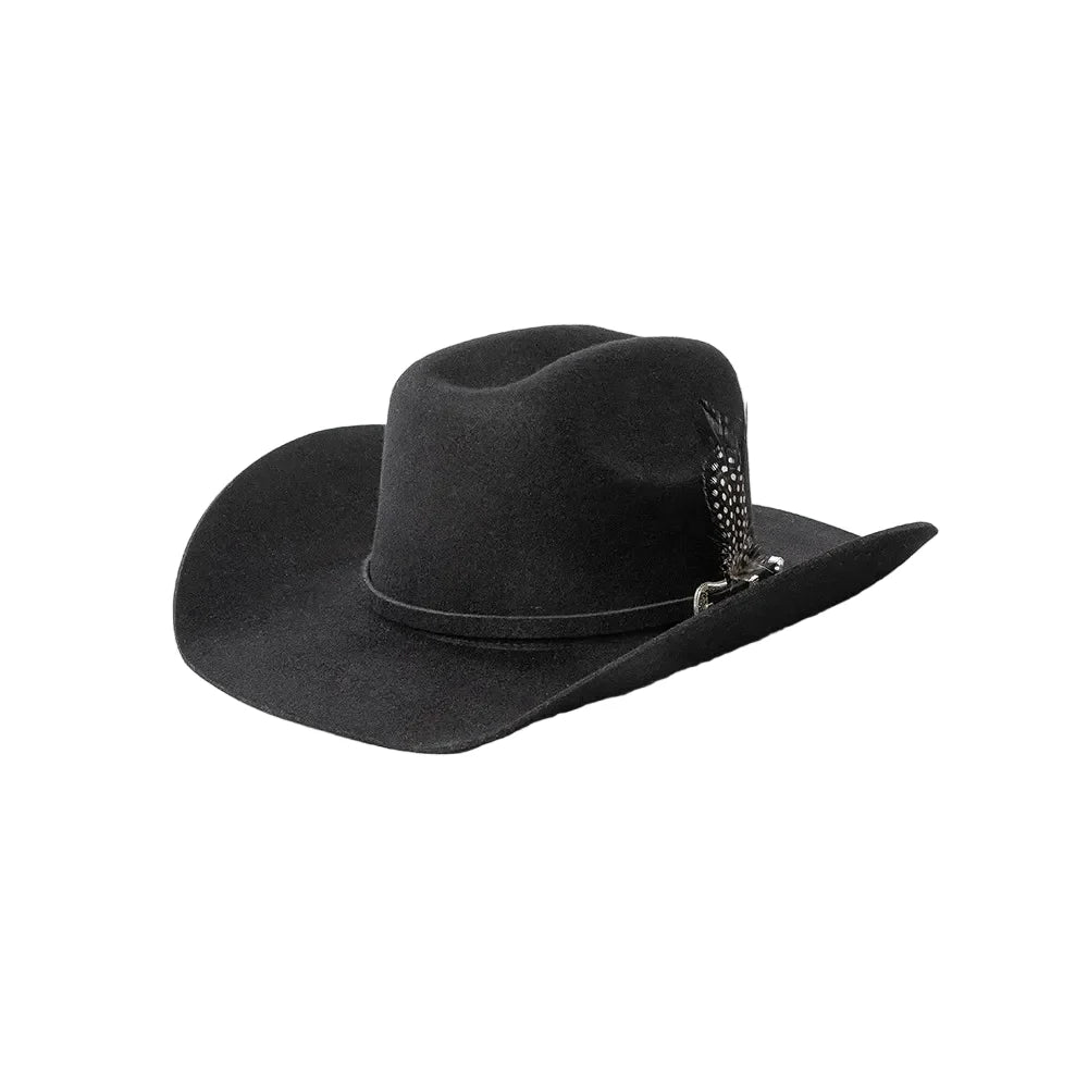 The El Paso – White Feather Band Wool Cowboy Hat