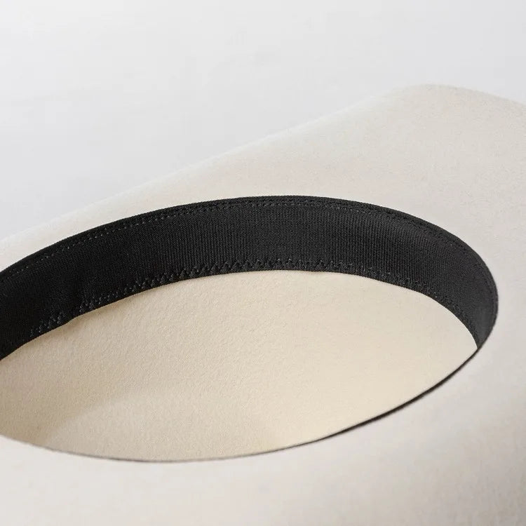 The El Paso – White Feather Band Wool Cowboy Hat