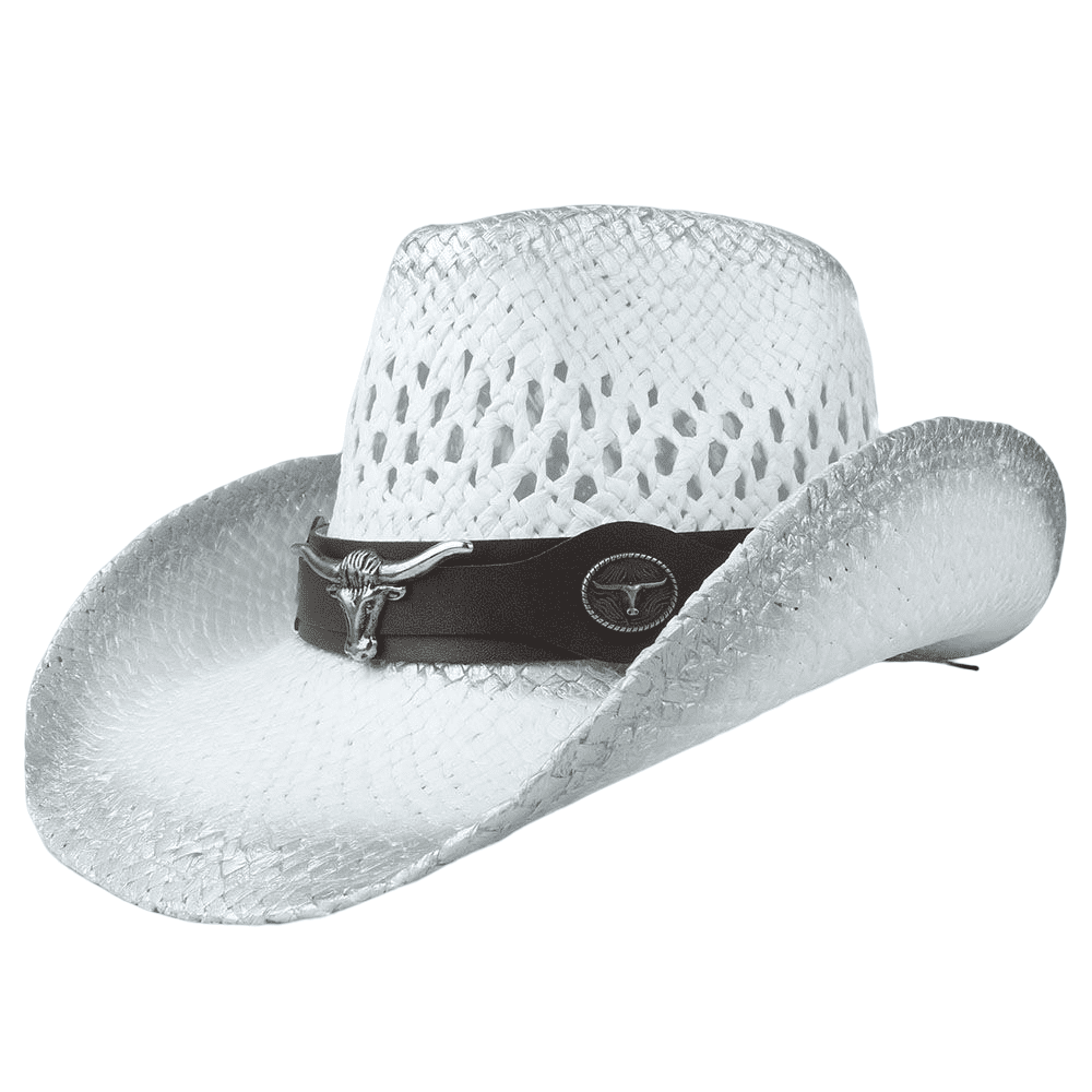 The Prescott – White Ventilated Straw Cowboy Hat