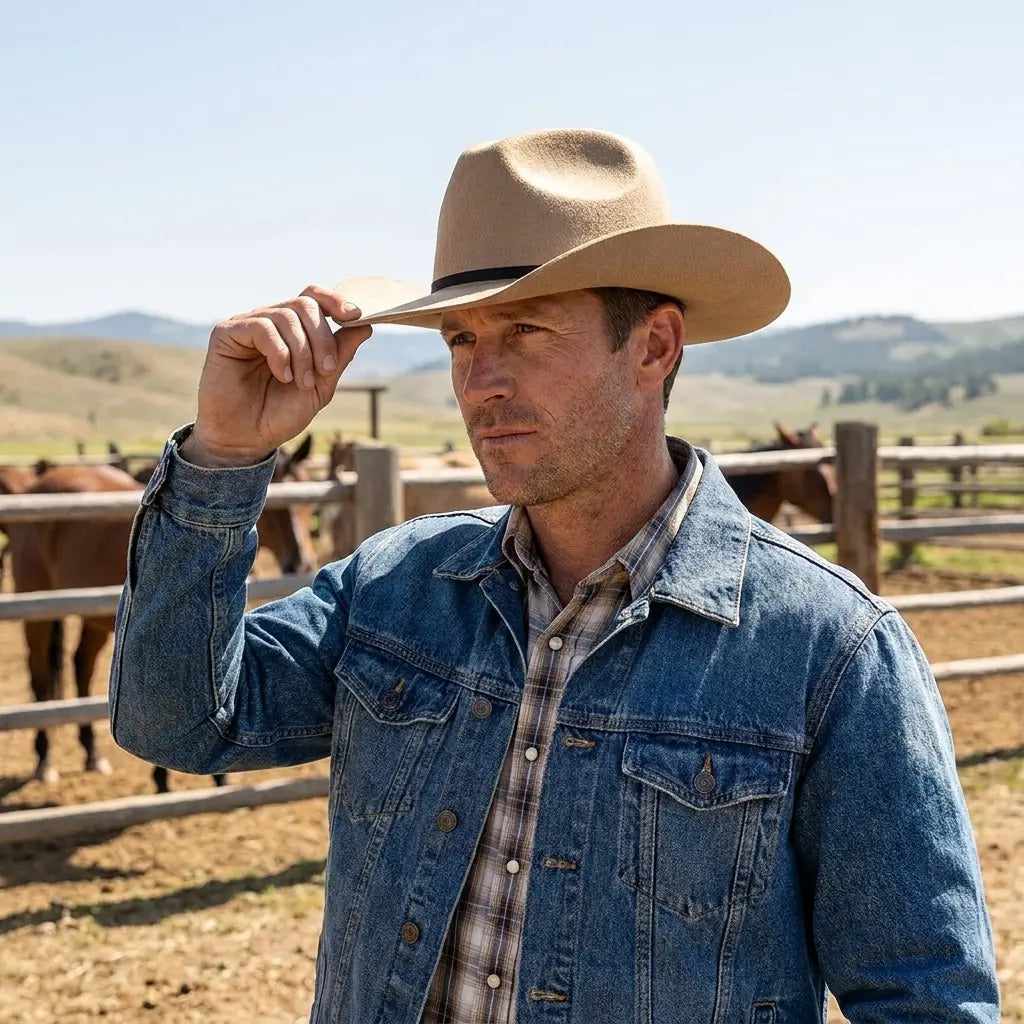 The Sierra – Tan Wool Cowboy Hat