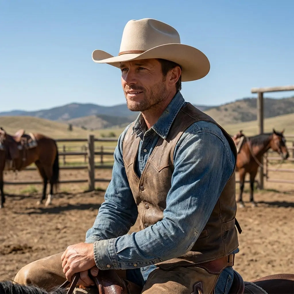 The Sierra – Tan Wool Cowboy Hat