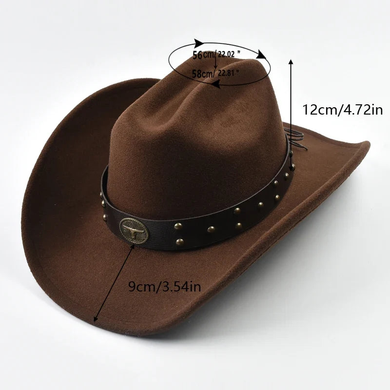 The Cody – Brown Studded Band Cowboy Hat