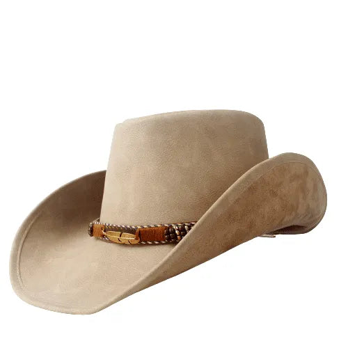 The Flagstaff – Beaded Band Leather Cowboy Hat