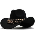 The Deadwood – Gold Chain Wool Cowboy Hat
