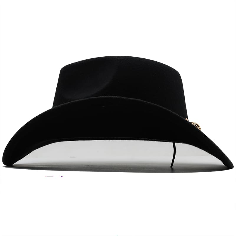 The Deadwood – Gold Chain Wool Cowboy Hat