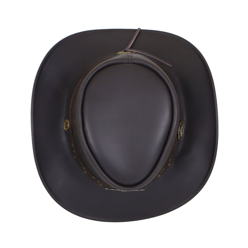 The Eagle Pass – Black Studded Leather Cowboy Hat