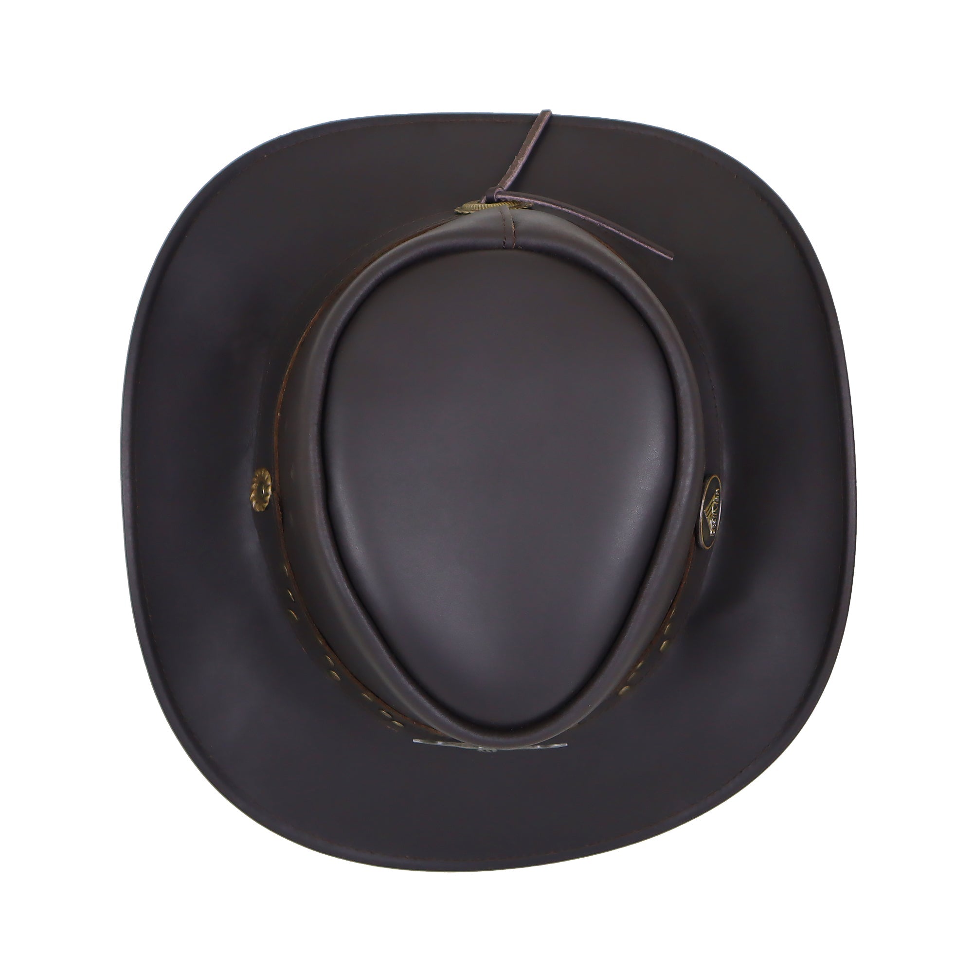 The Eagle Pass – Black Studded Leather Cowboy Hat