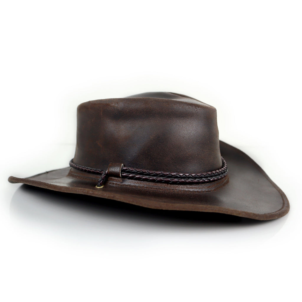 The Weston – Dark Brown Leather Cowboy Hat