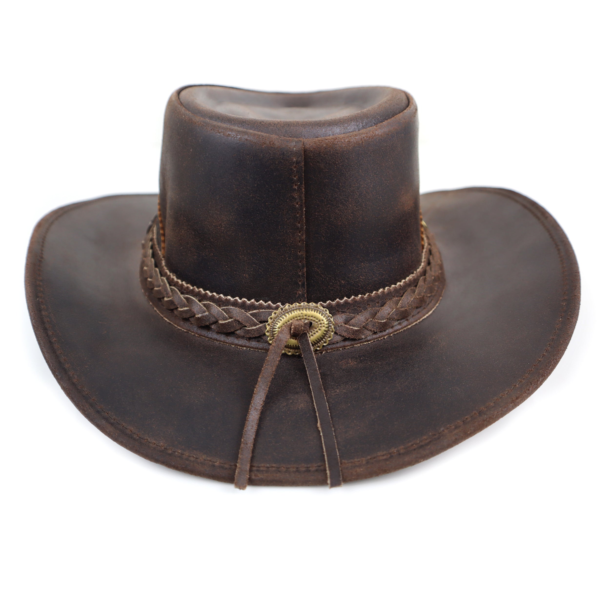 The Cimarron – Studded Leather Cowboy Hat