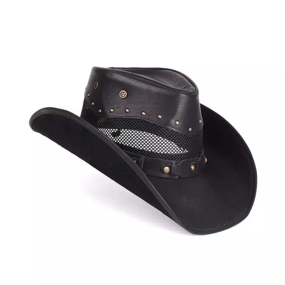 The Sonora – Mesh Crown Leather Cowboy Hat