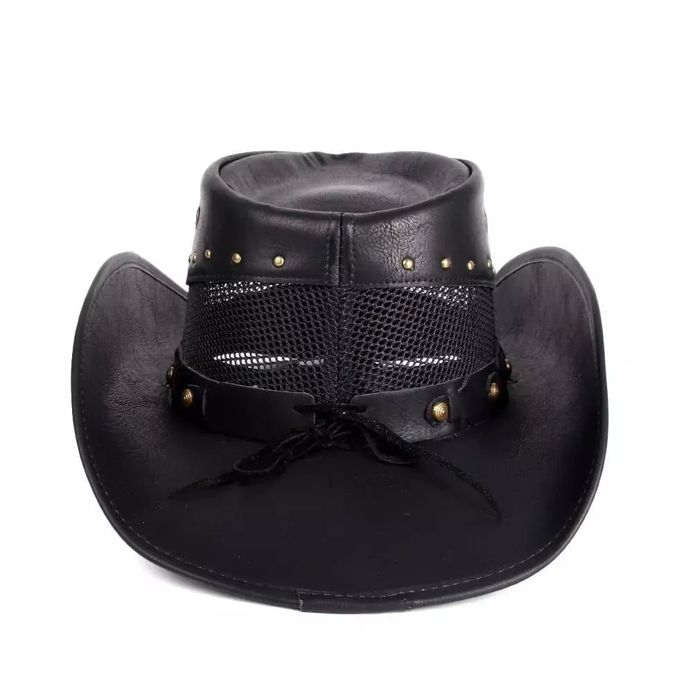 The Sonora – Mesh Crown Leather Cowboy Hat