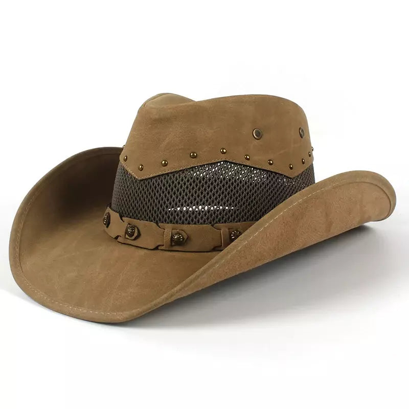 The Sonora – Mesh Crown Leather Cowboy Hat