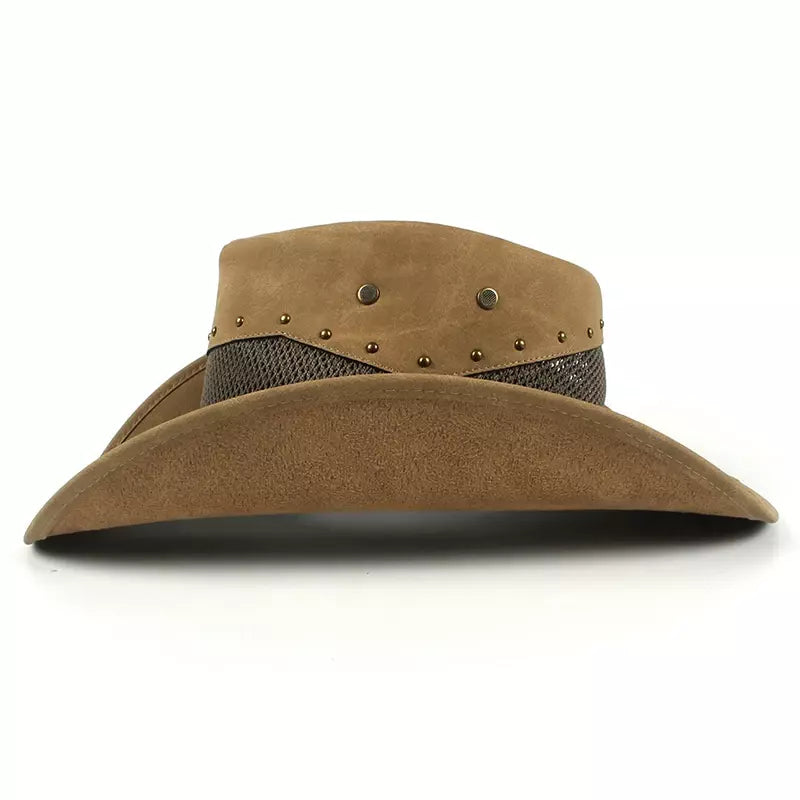 The Sonora – Mesh Crown Leather Cowboy Hat