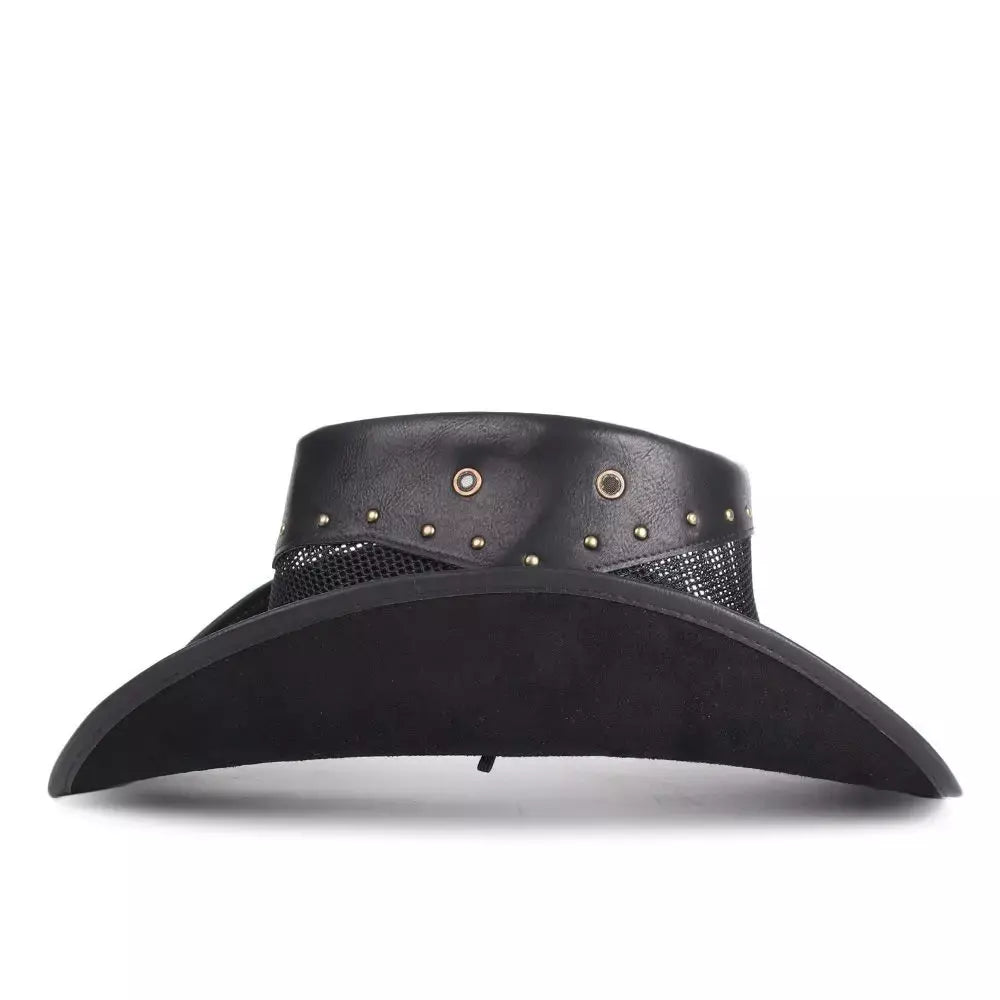 The Sonora – Mesh Crown Leather Cowboy Hat