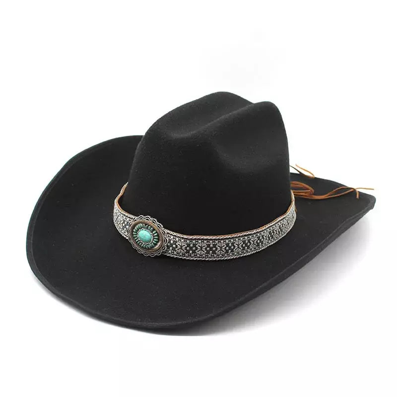 The Taos – Turquoise Accent Cowboy Hat
