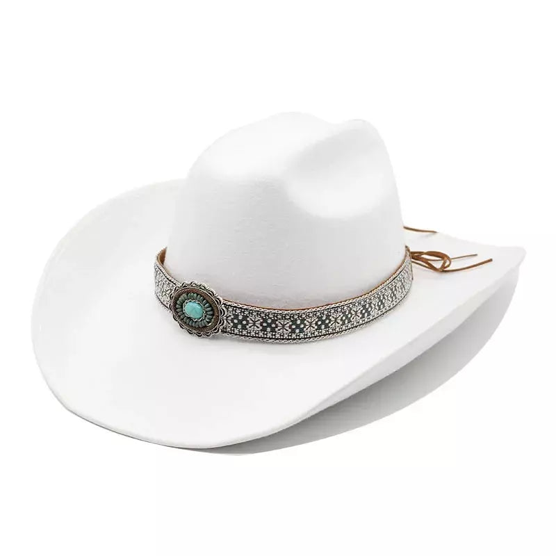 The Taos – Turquoise Accent Cowboy Hat