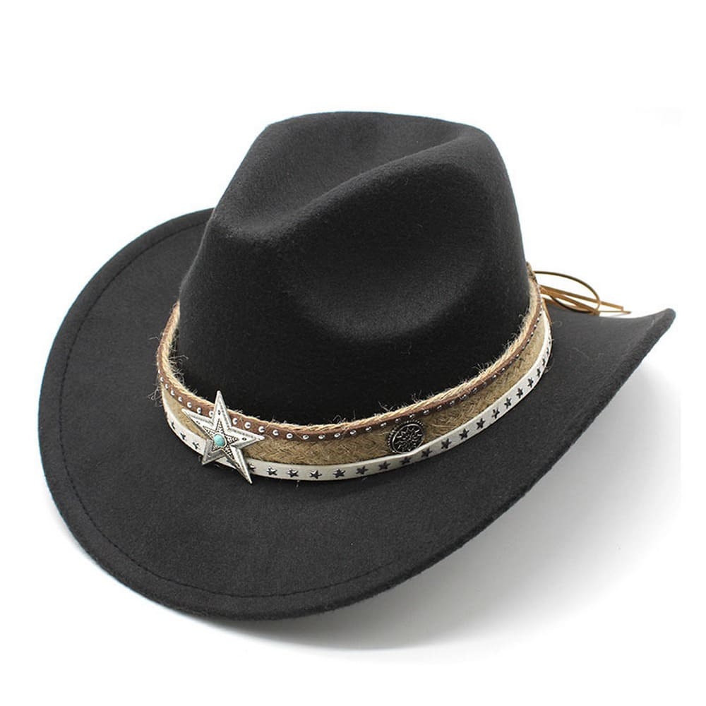 The Nightfall – Star Band Wool Cowboy Hat