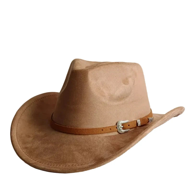 The Bismarck – Tan Suede Buckle Band Cowboy Hat