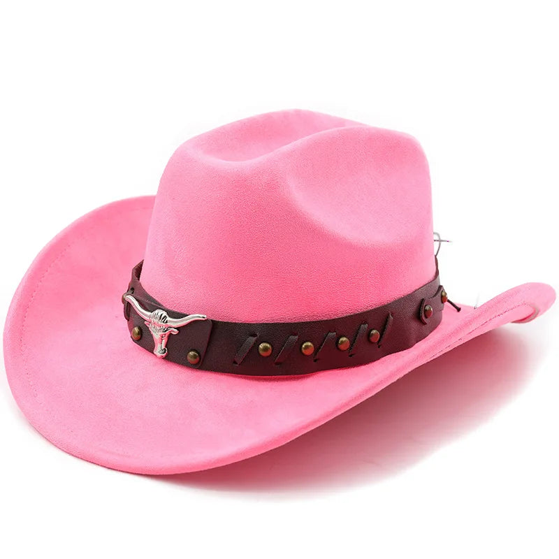 The Gunnison – Olive Suede Longhorn Cowboy Hat