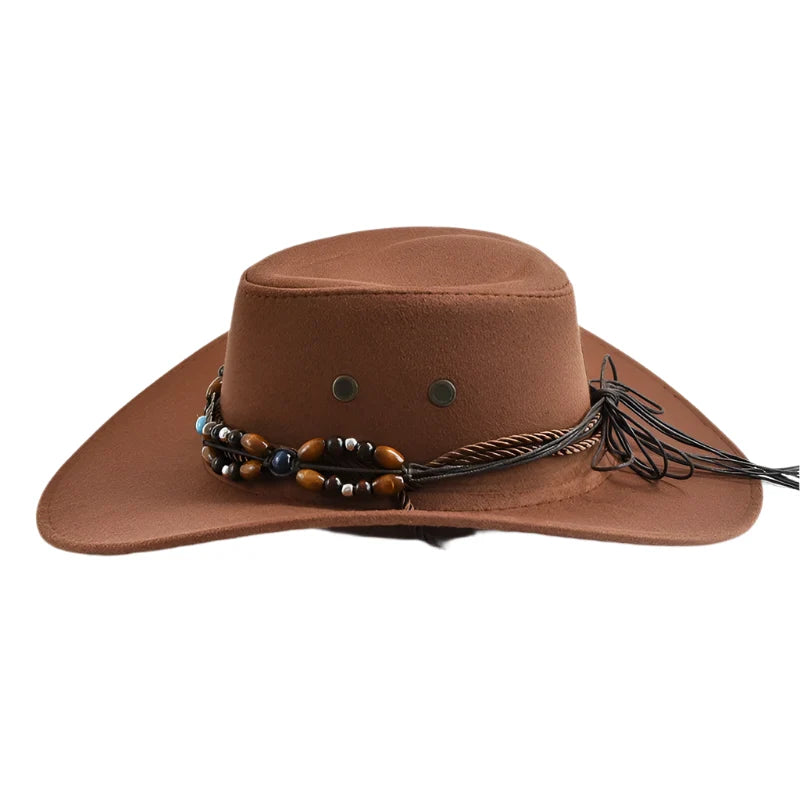 The Roswell – Beaded Band Suede Cowboy Hat