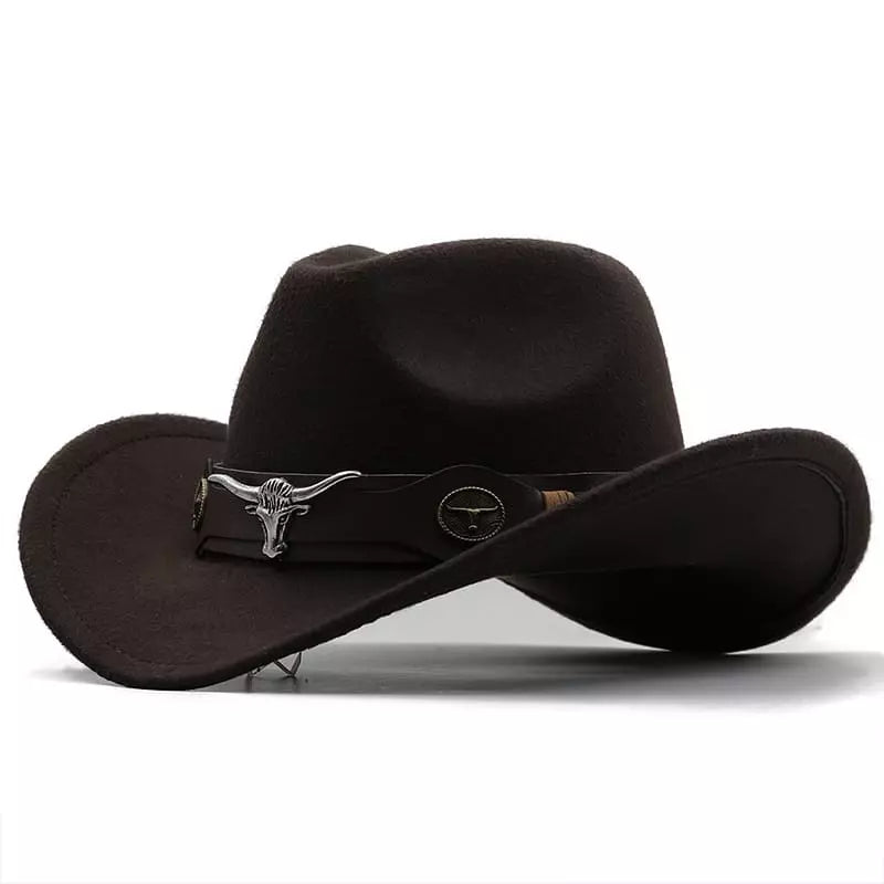 The Fort Worth – Black Wool Longhorn Cowboy Hat