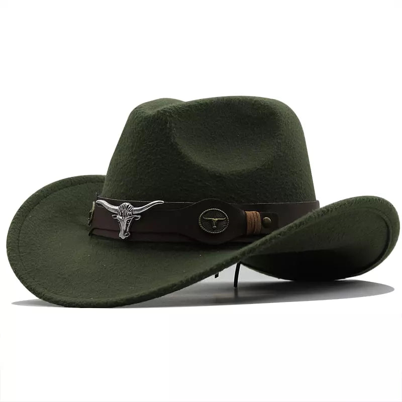 The Fort Worth – Black Wool Longhorn Cowboy Hat