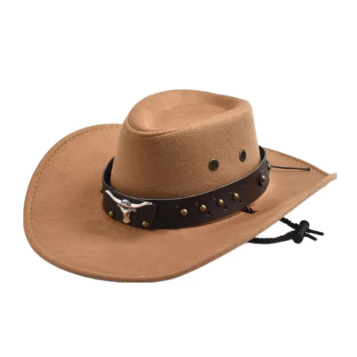The Bandera – Studded Band Suede Cowboy Hat