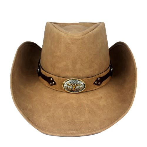 The Sheridan – Tan Leather Cowboy Hat