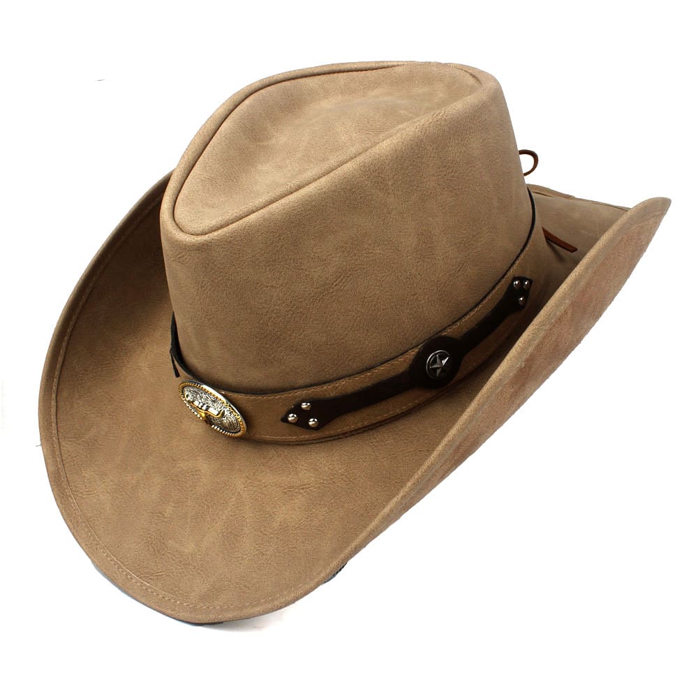 The Sheridan – Tan Leather Cowboy Hat