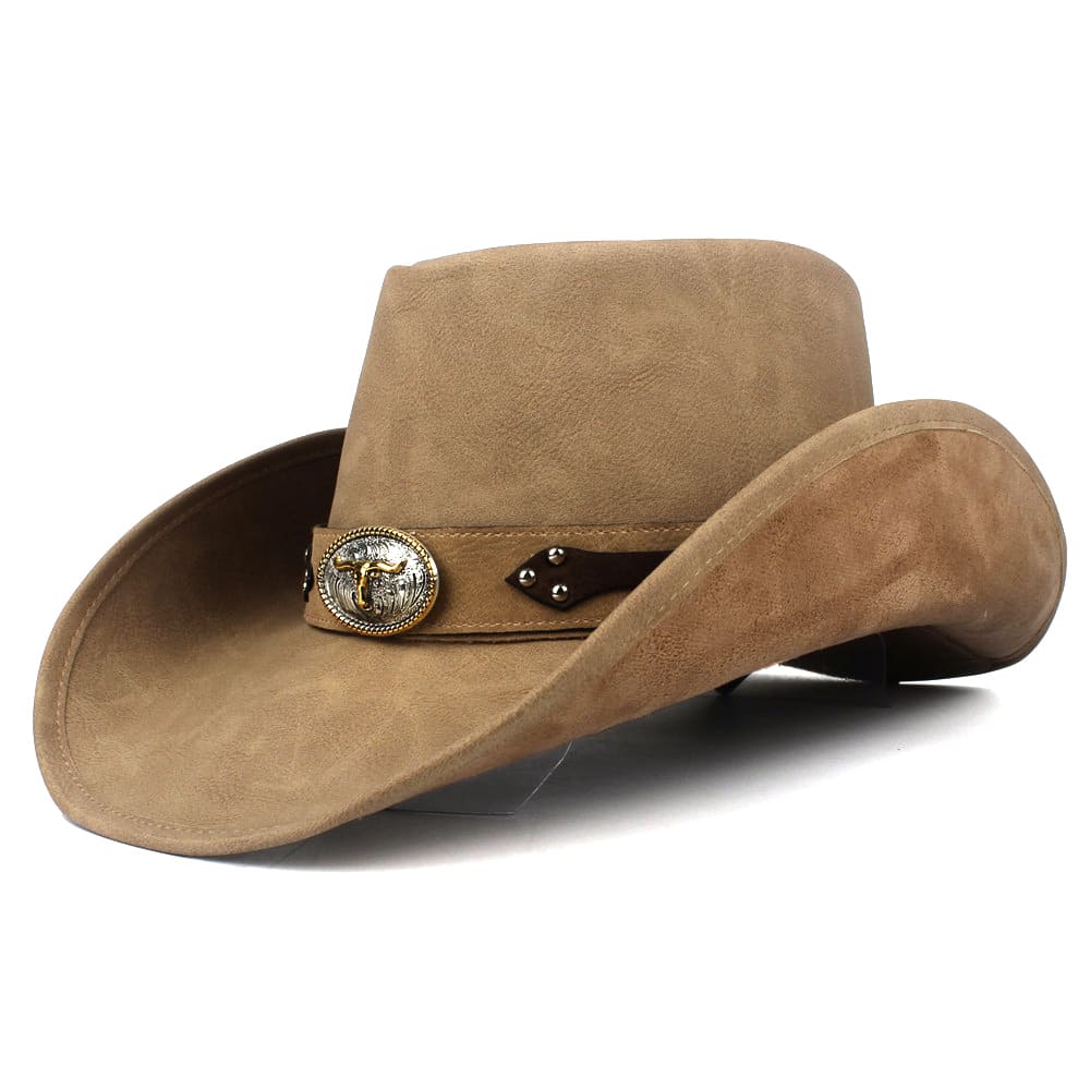The Sheridan – Tan Leather Cowboy Hat