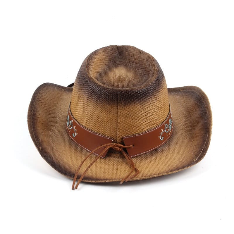 The Marfa – Floral Band Straw Cowboy Hat