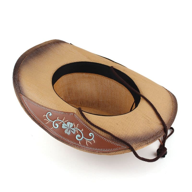 The Marfa – Floral Band Straw Cowboy Hat
