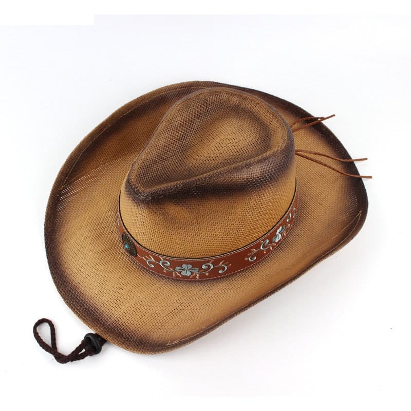 The Marfa – Floral Band Straw Cowboy Hat