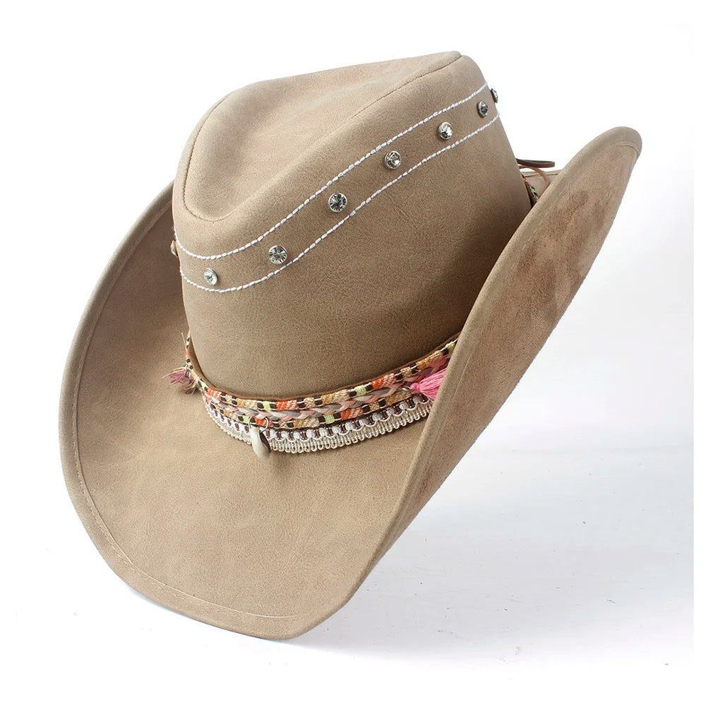 The Sedona – Beaded Band Leather Cowboy Hat