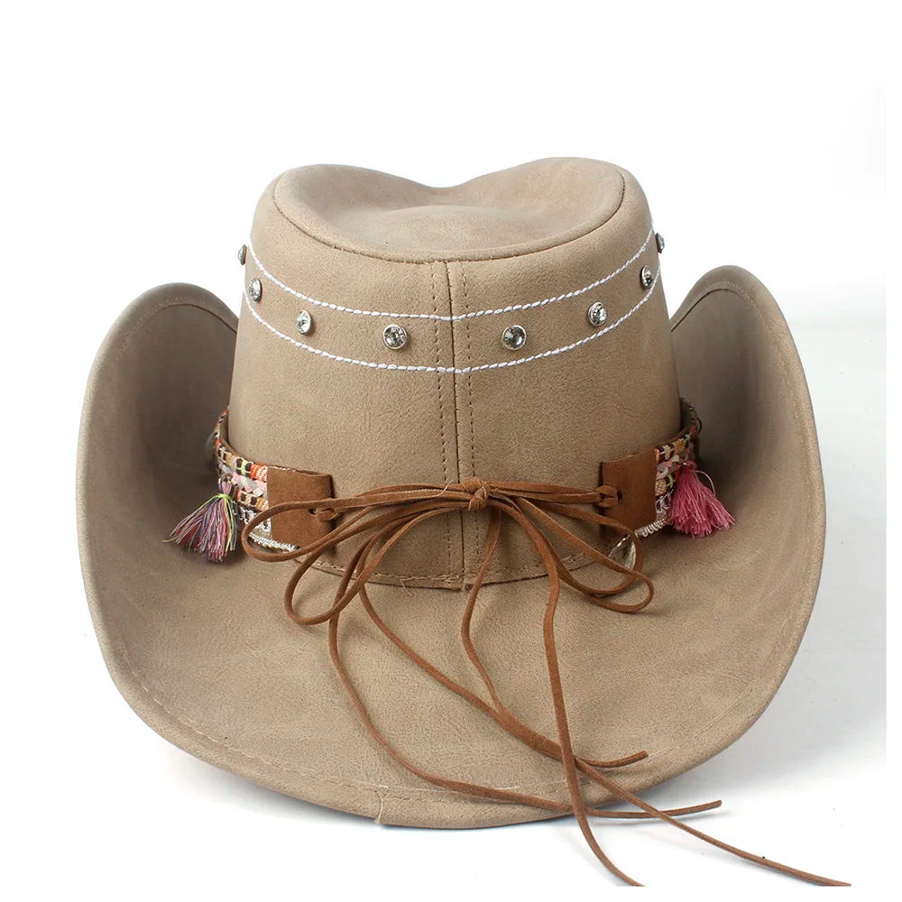 The Sedona – Beaded Band Leather Cowboy Hat