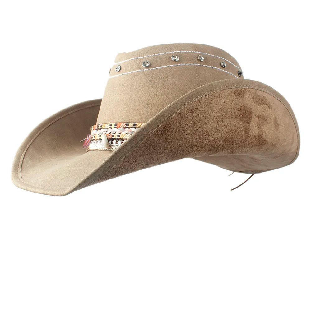 The Sedona – Beaded Band Leather Cowboy Hat