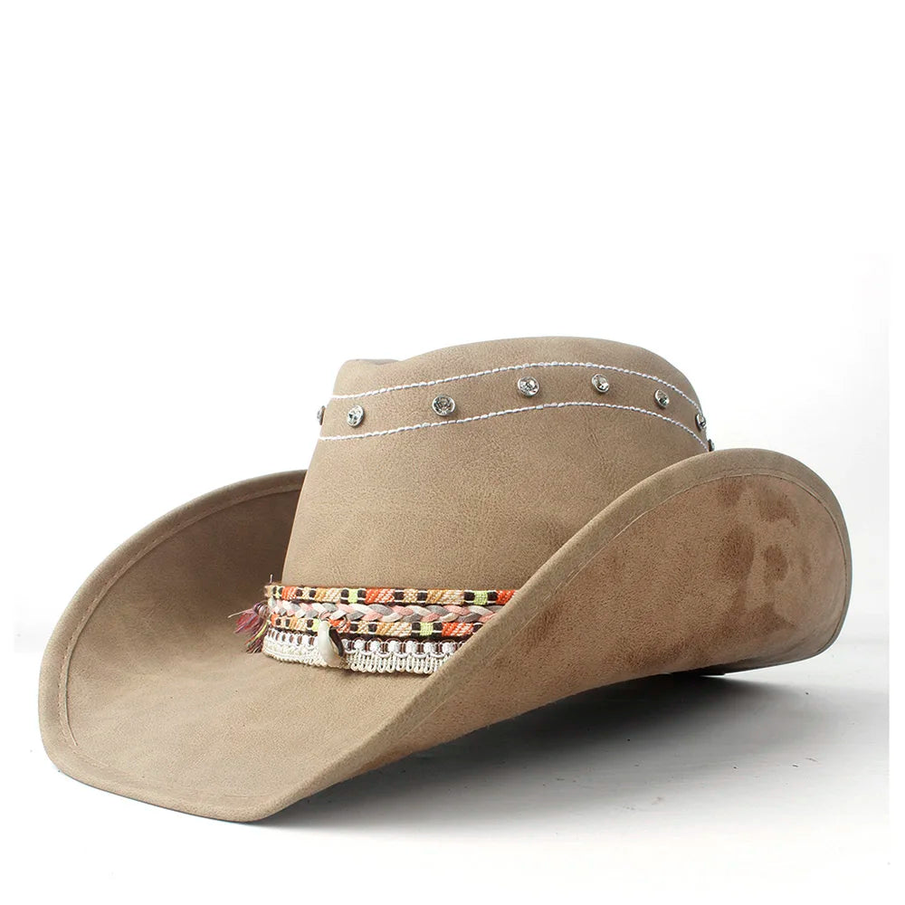 The Sedona – Beaded Band Leather Cowboy Hat