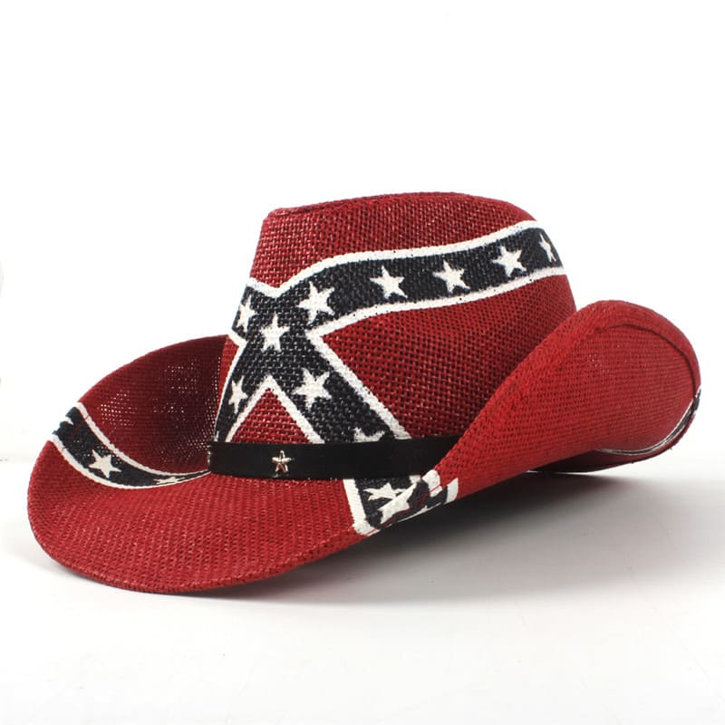 The Liberty – Vintage American Flag Straw Cowboy Hat