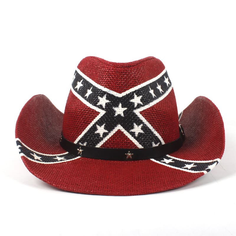 The Liberty – Vintage American Flag Straw Cowboy Hat
