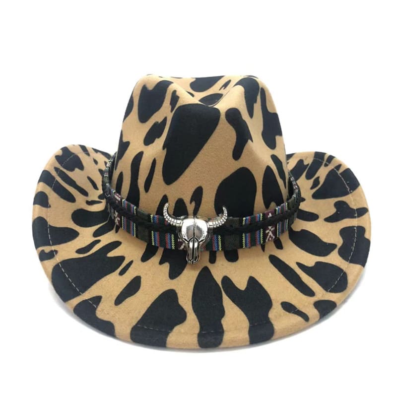 The Abilene – Tan Cow Print Cowboy Hat