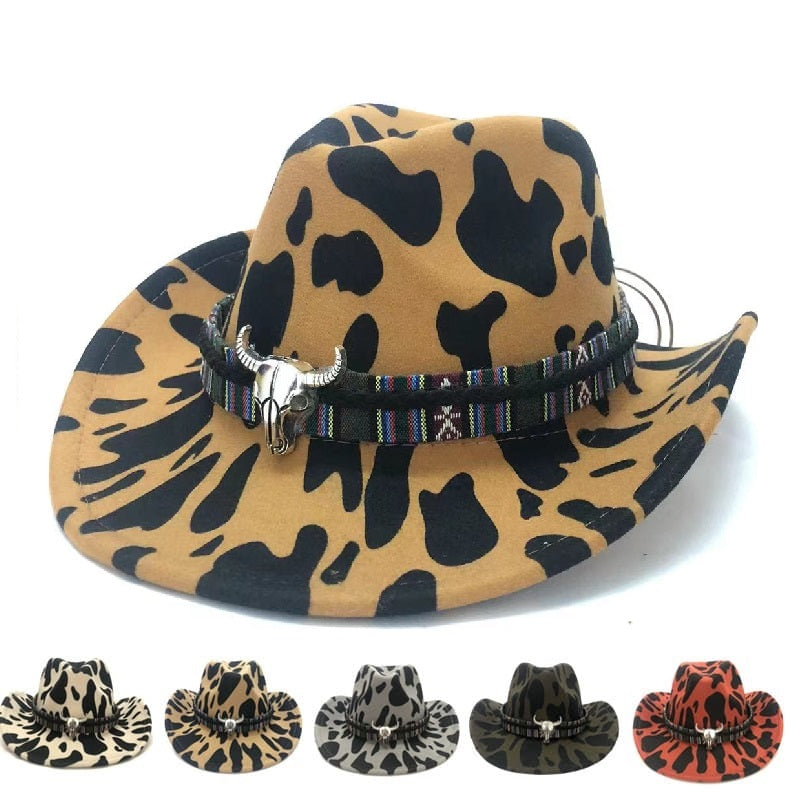 The Abilene – Tan Cow Print Cowboy Hat