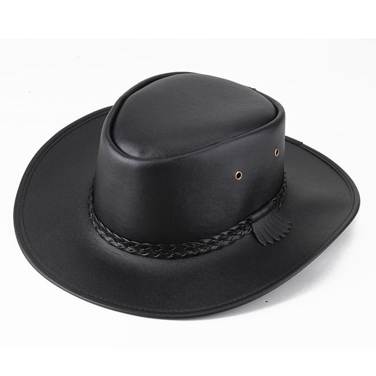 The Waco – Braided Band Leather Porkpie Hat