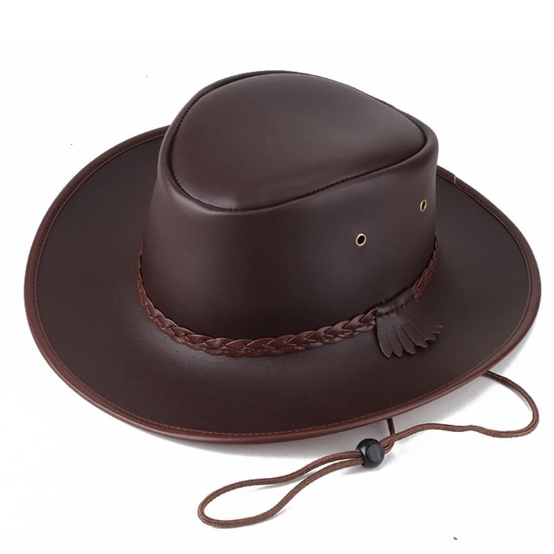 The Waco – Braided Band Leather Porkpie Hat