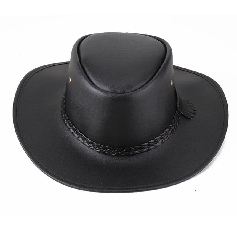The Waco – Braided Band Leather Porkpie Hat