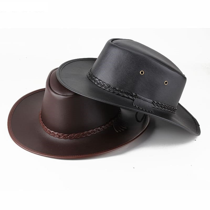 The Waco – Braided Band Leather Porkpie Hat